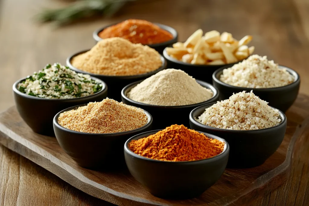 Variety of spices in bowls
