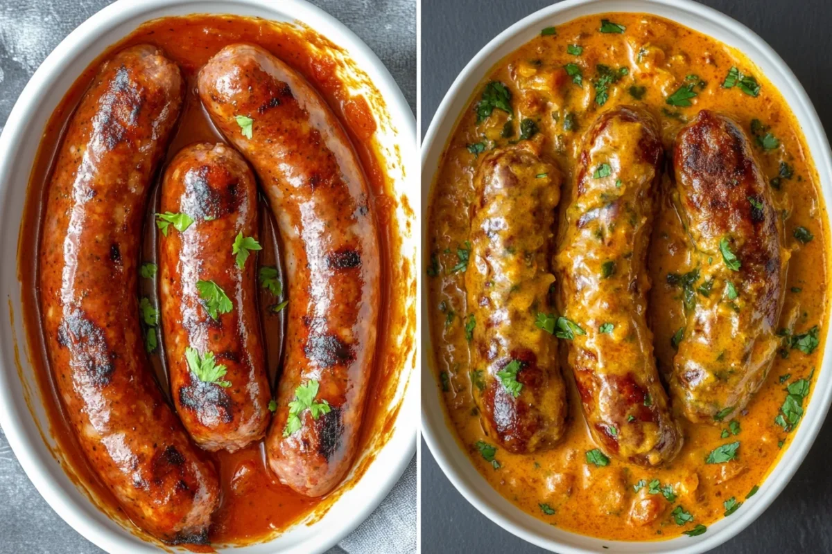 What’s the difference between devilled and curried sausages