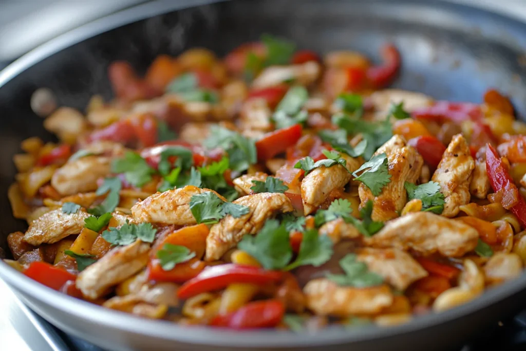 Finished Chicken Fajita Pasta