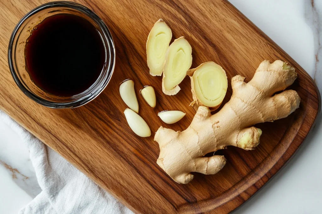 Key ingredients for Asian marinade
