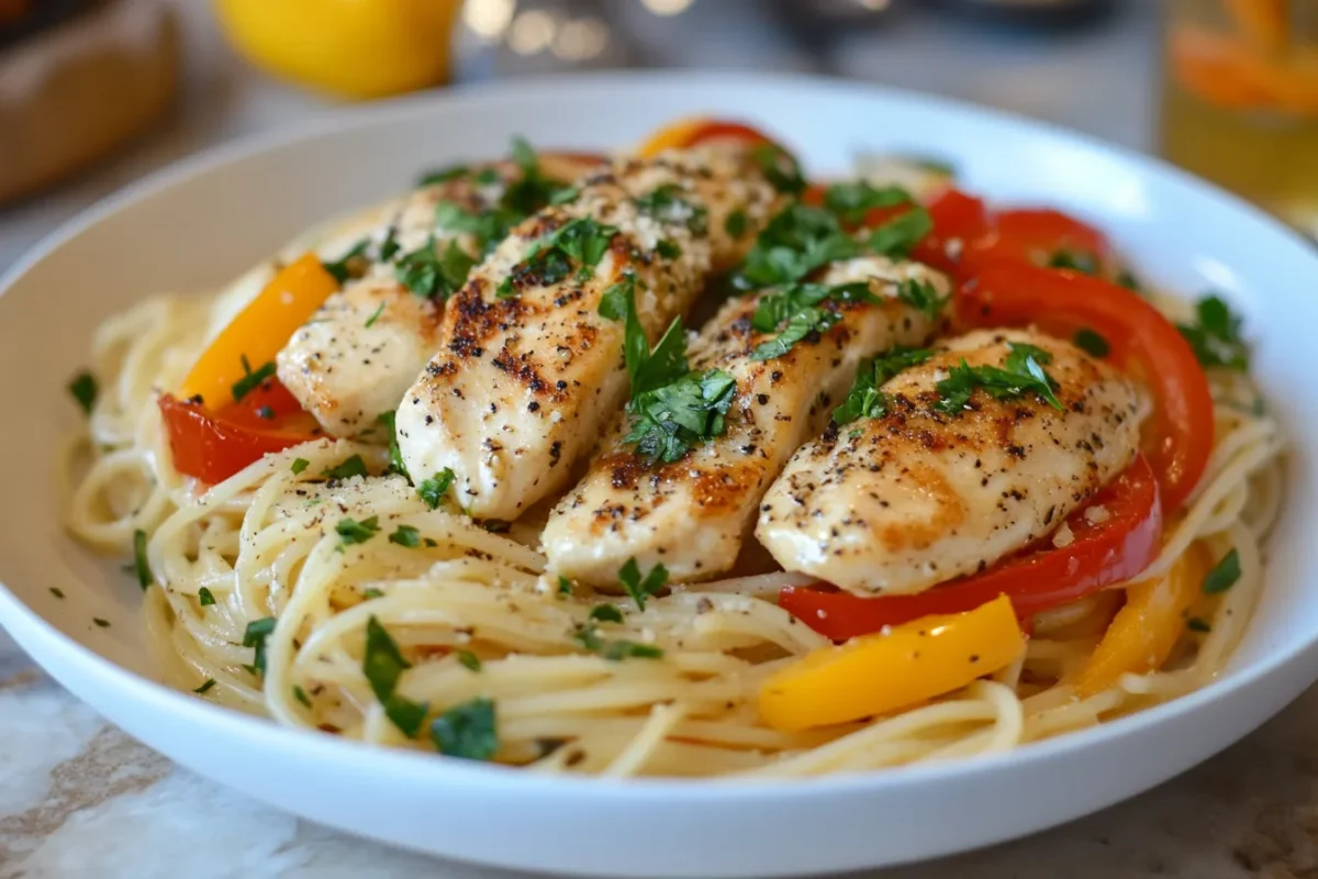 Chicken Fajita Pasta Dish