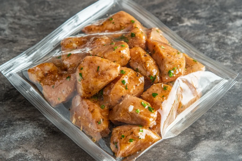 Marinating chicken in a bag