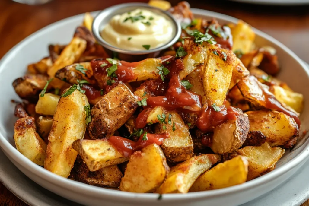 Fries and seasoning application