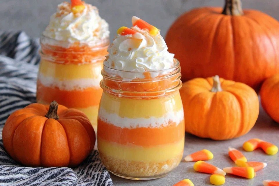 Easy Candy Corn Parfait