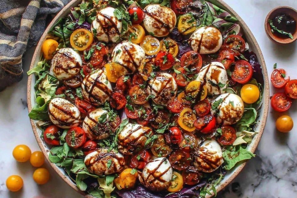 Easy Halloween Salad – 7 Fun Steps with Mozzarella Skulls