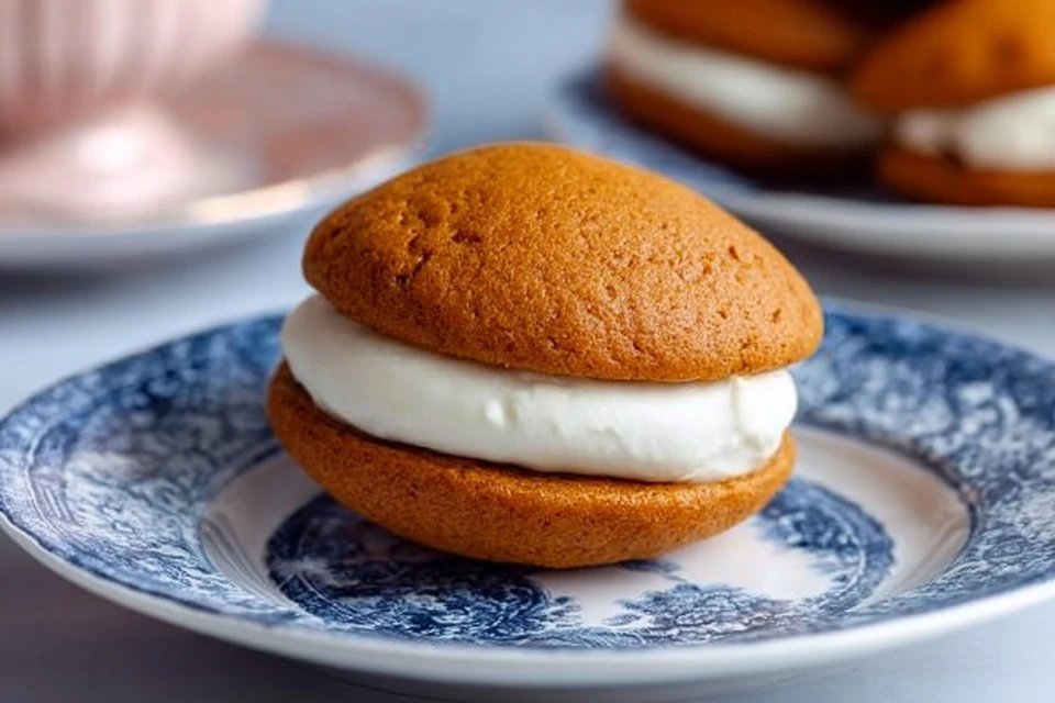 Easy Pumpkin Whoopie Pies with Cream Cheese Filling