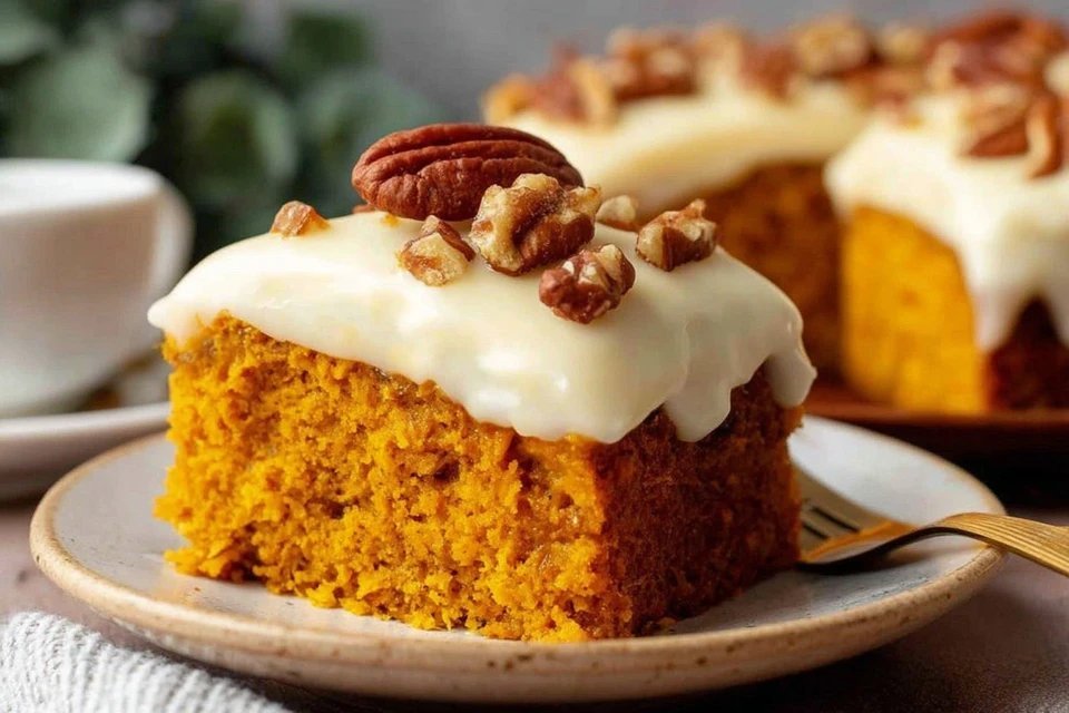 Moist Pumpkin Cake with Cream Cheese Frosting