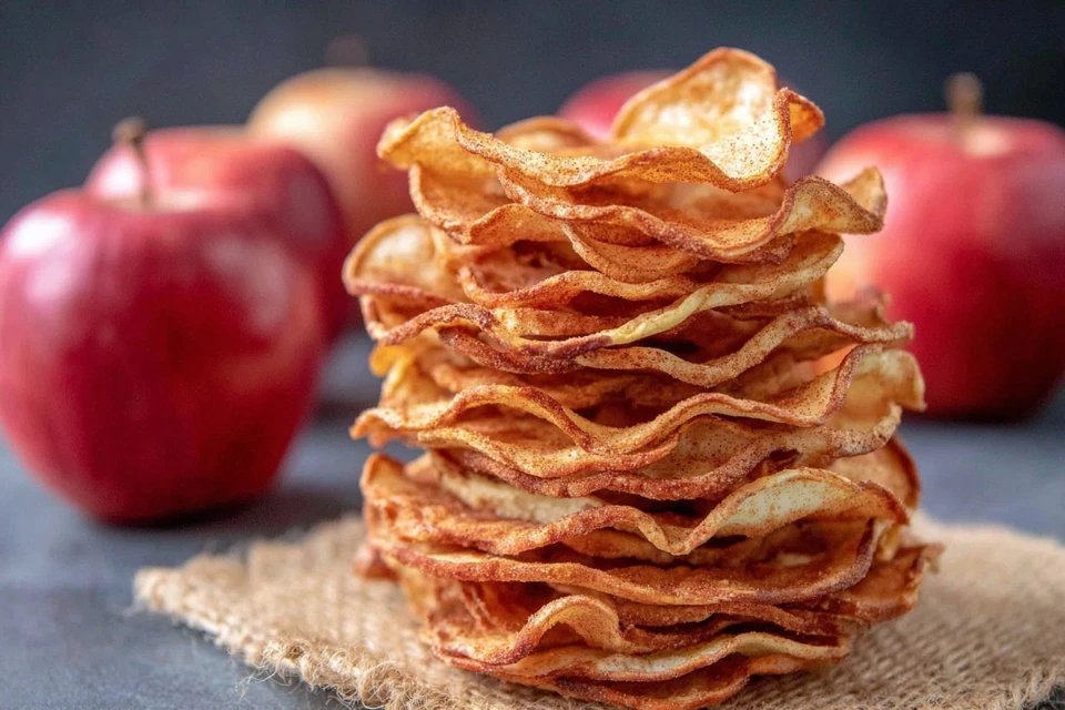 The Best Crispy Homemade Apple Chips with Cinnamon