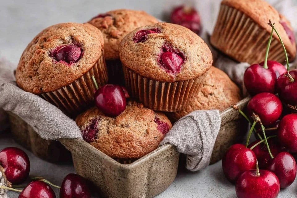 Irresistible Cherry Banana Muffins