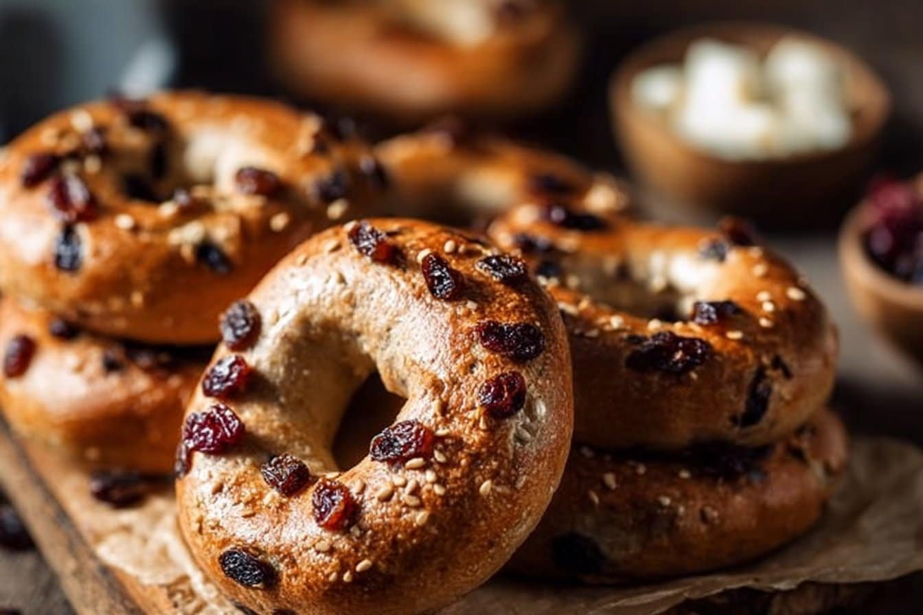 Cinnamon Raisin Greek Yogurt Bagels