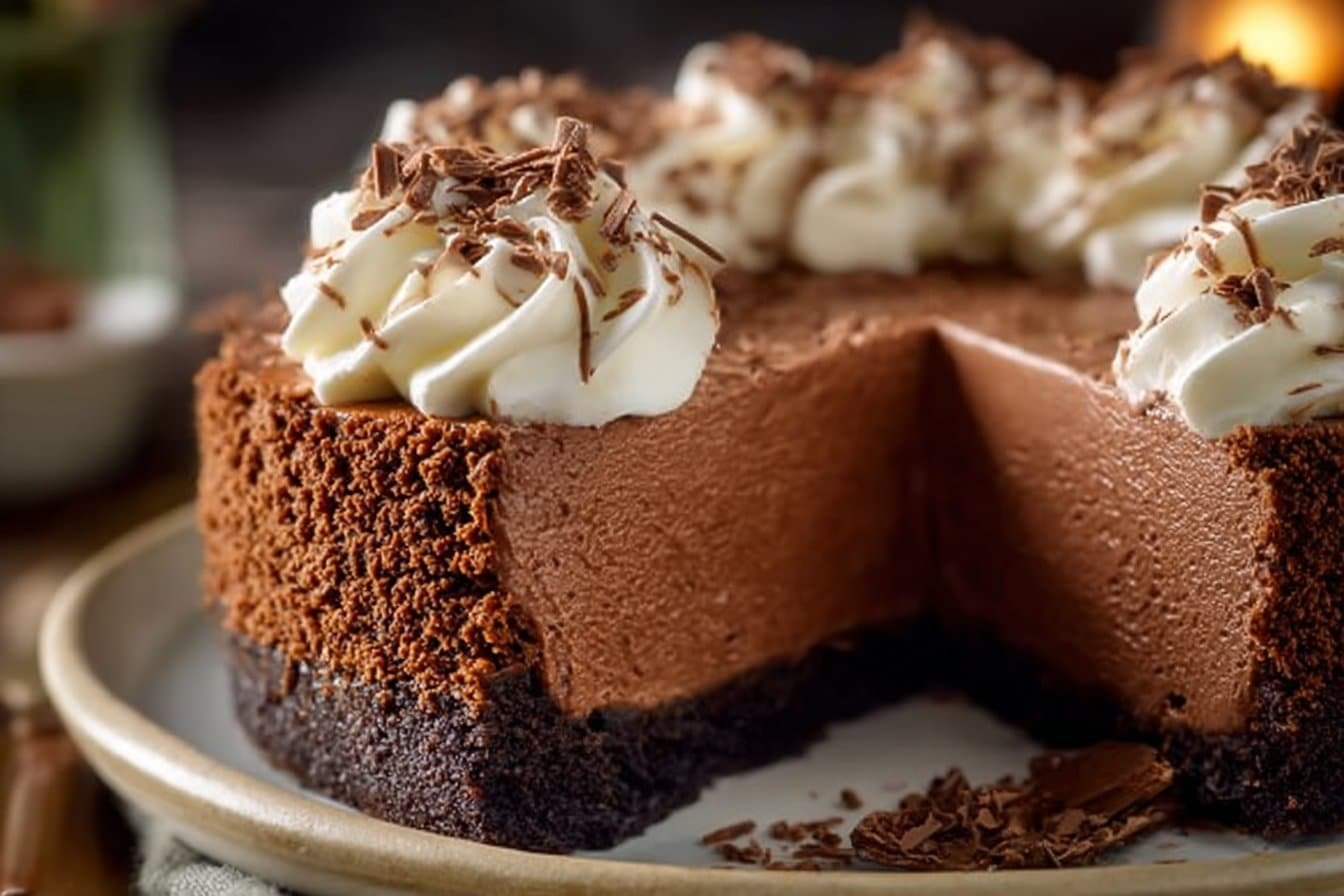Easy No Bake Chocolate Cheesecake