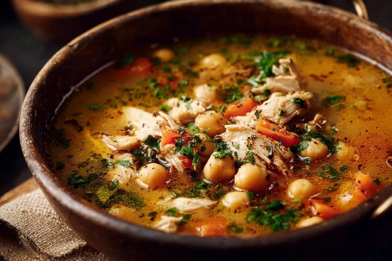 Easy High-Protein Chicken & Chickpea Soup