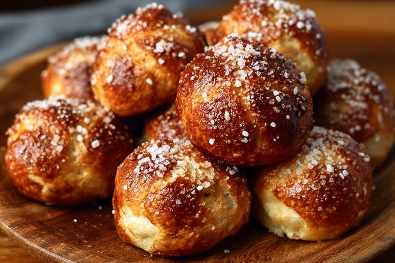 Soft & Chewy Sourdough Discard Pretzel Bites