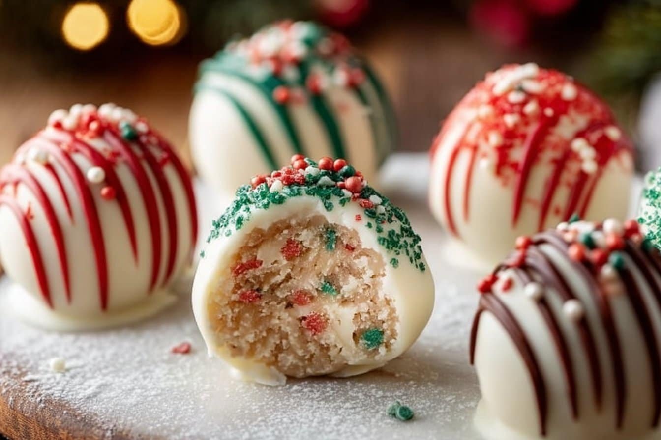 Easy Christmas Tree Cake Truffles