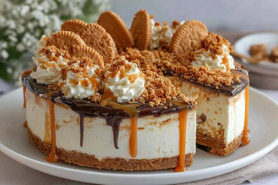 One Pot Biscoff Protein Cheesecake