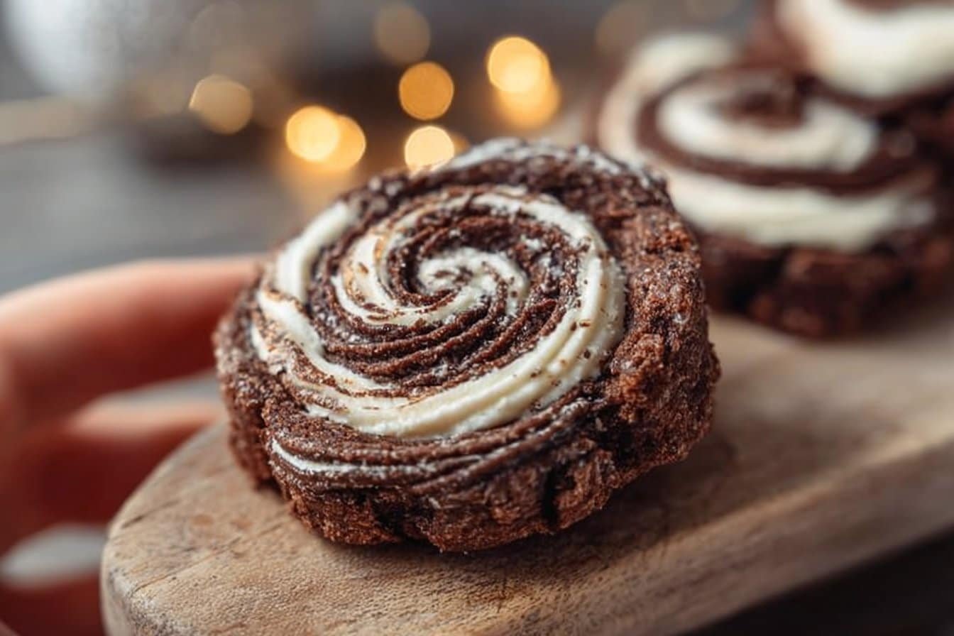 Chocolate Marshmallow Swirl Cookies