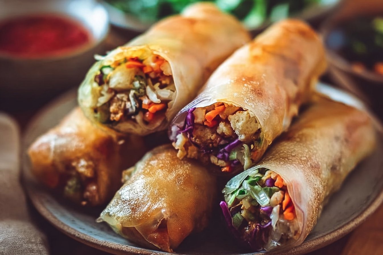 Crispy Tofu Spring Rolls