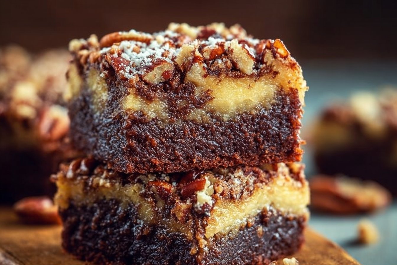Butter Pecan Cake Brownies