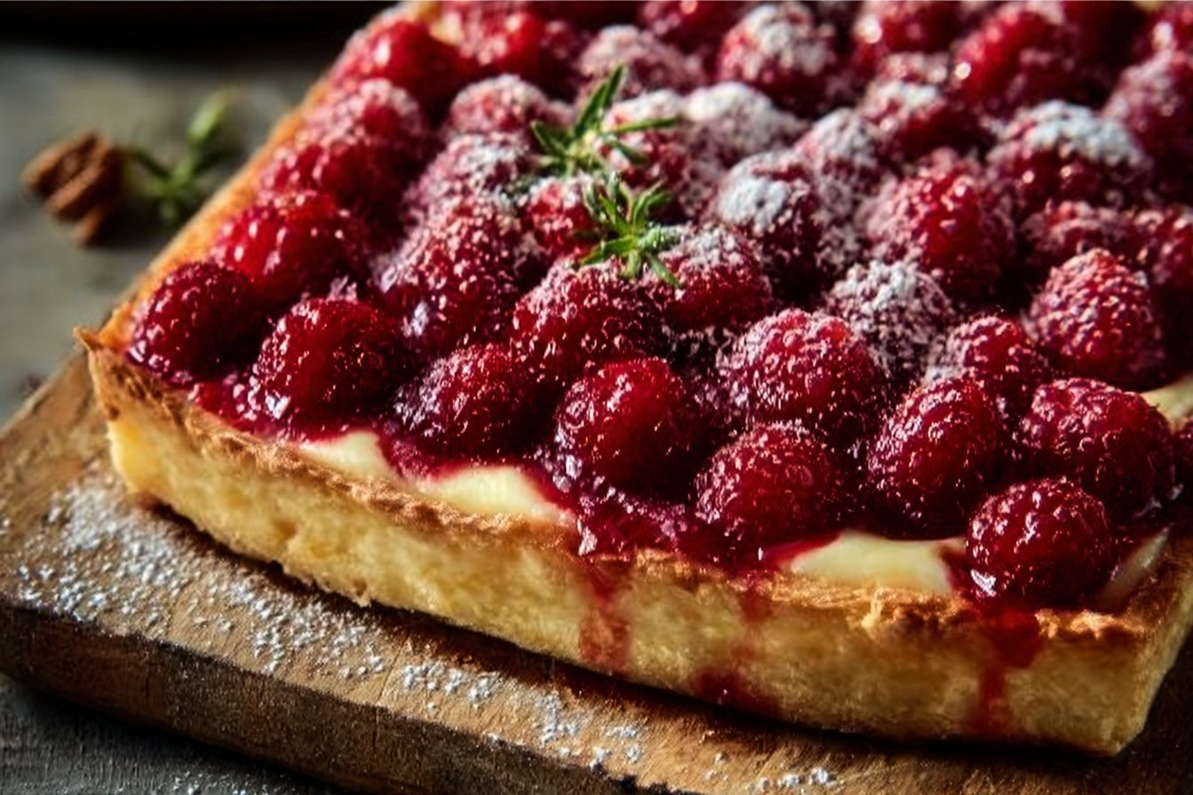 Rustic Raspberry Lemon Cheesecake Tart