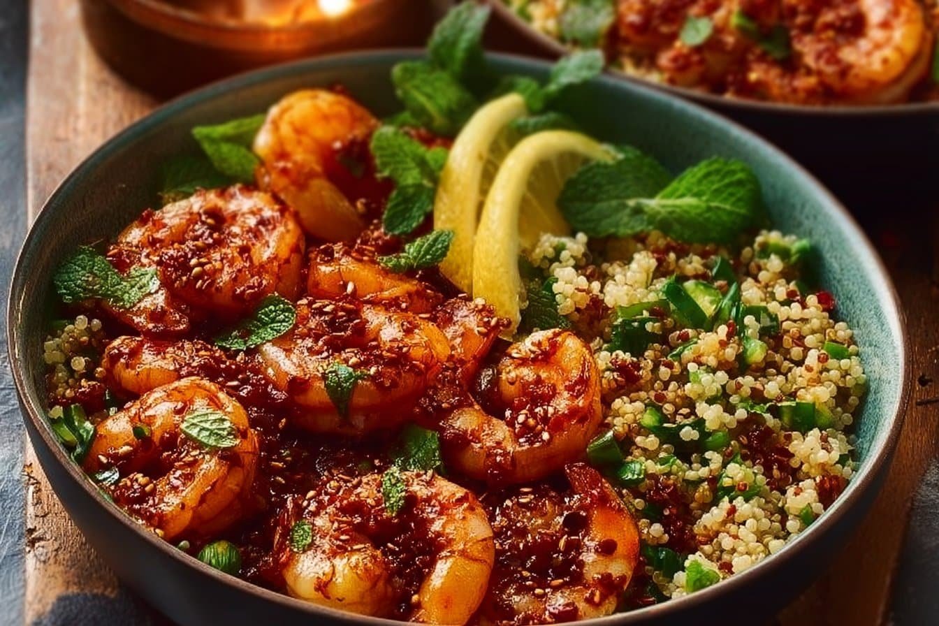 Harissa Shrimp & Couscous Bowls