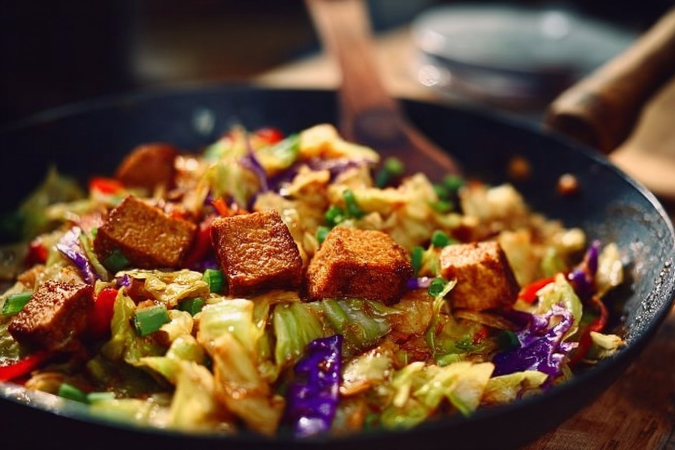 Easy Cabbage Tofu Stir-Fry