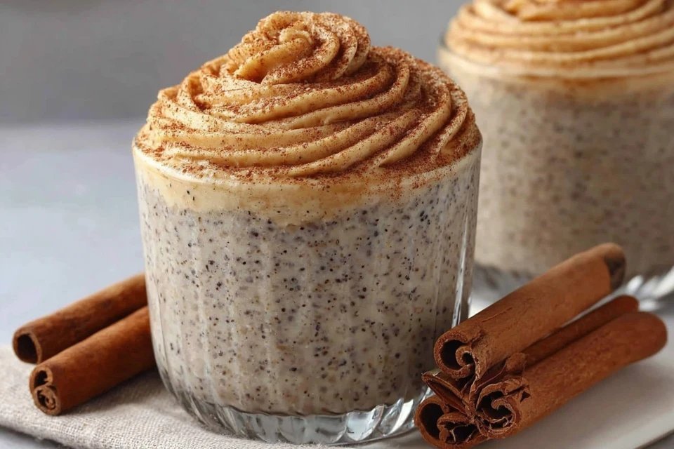 Easy Cinnamon Roll Overnight Oats