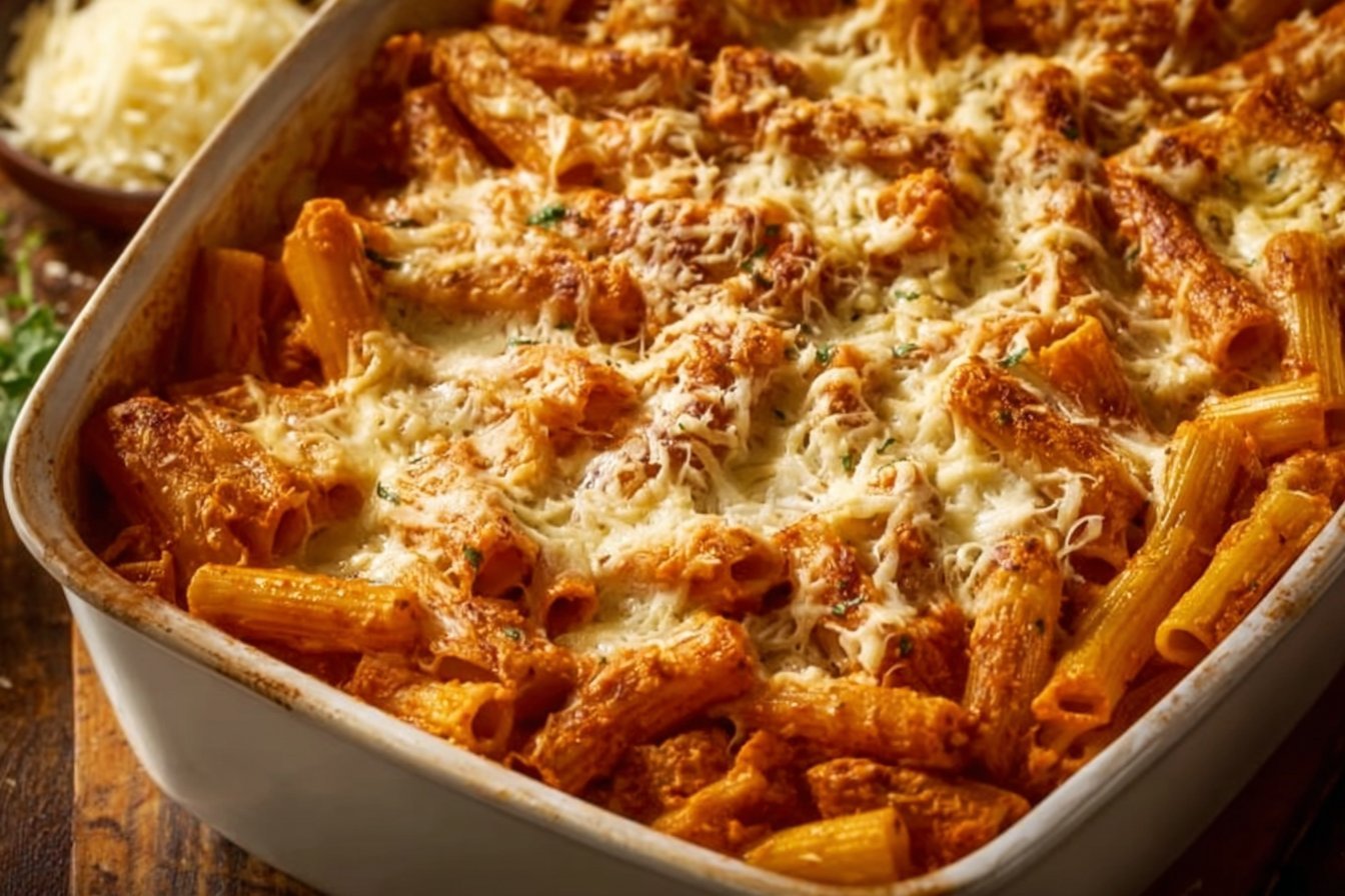 Easy Five-Cheese Baked Ziti