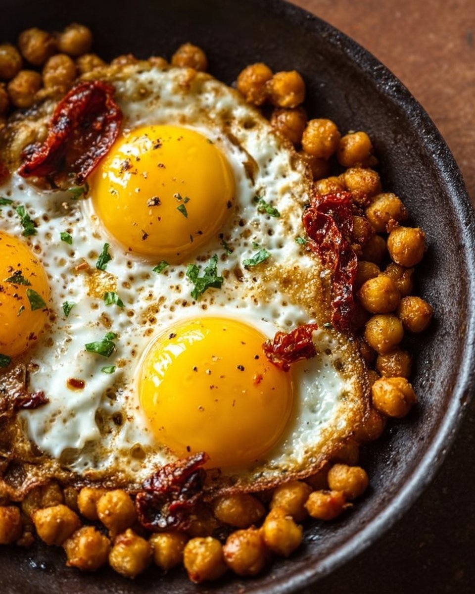 Smoky Chickpea Fried Eggs