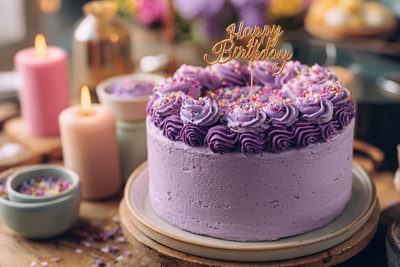 Purple Birthday Cake