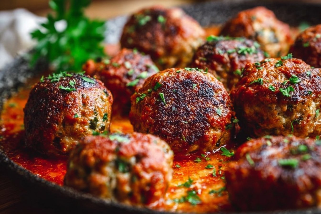 Quick and Easy Mozzarella Stuffed Meatballs