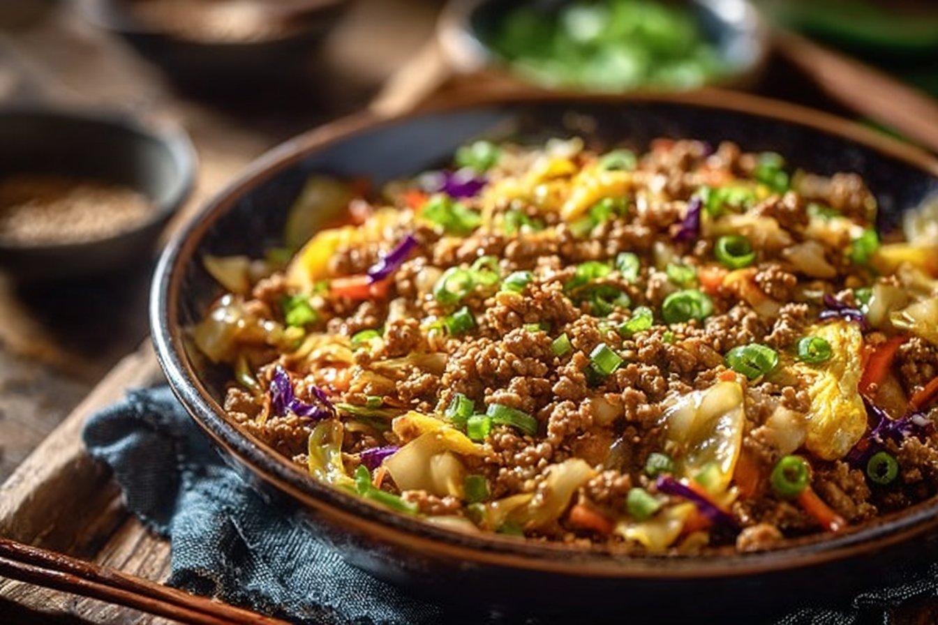 Ground Turkey Egg Roll in a Bowl