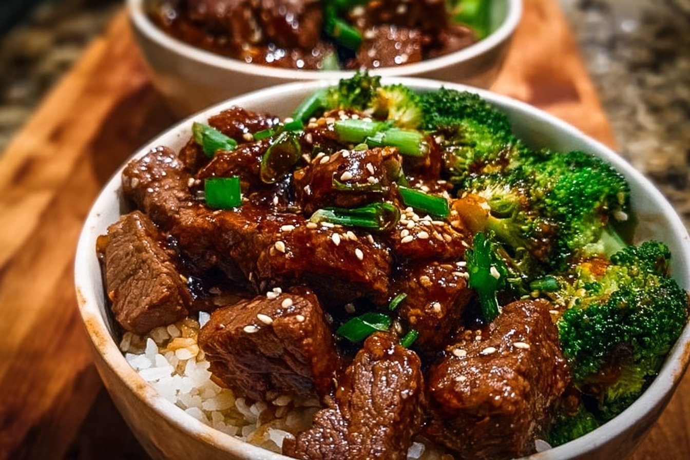 Easy Teriyaki Cubed Steak Bowls