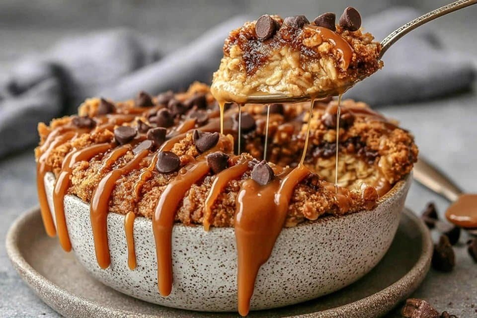 Cinnamon Cookie Dough Baked Oats