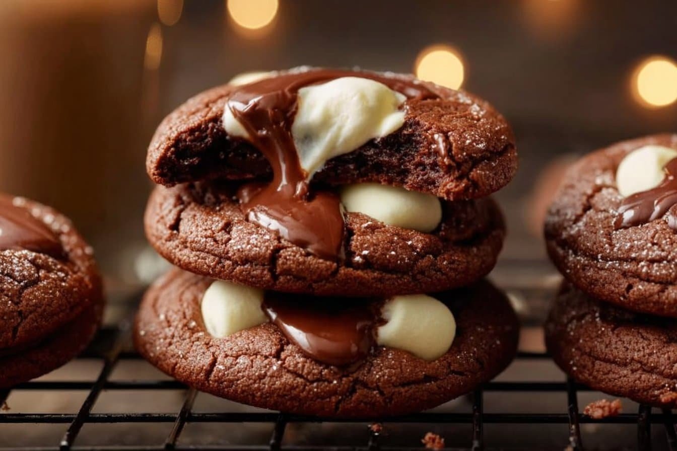 Gooey Marshmallow Hot Cocoa Cookies