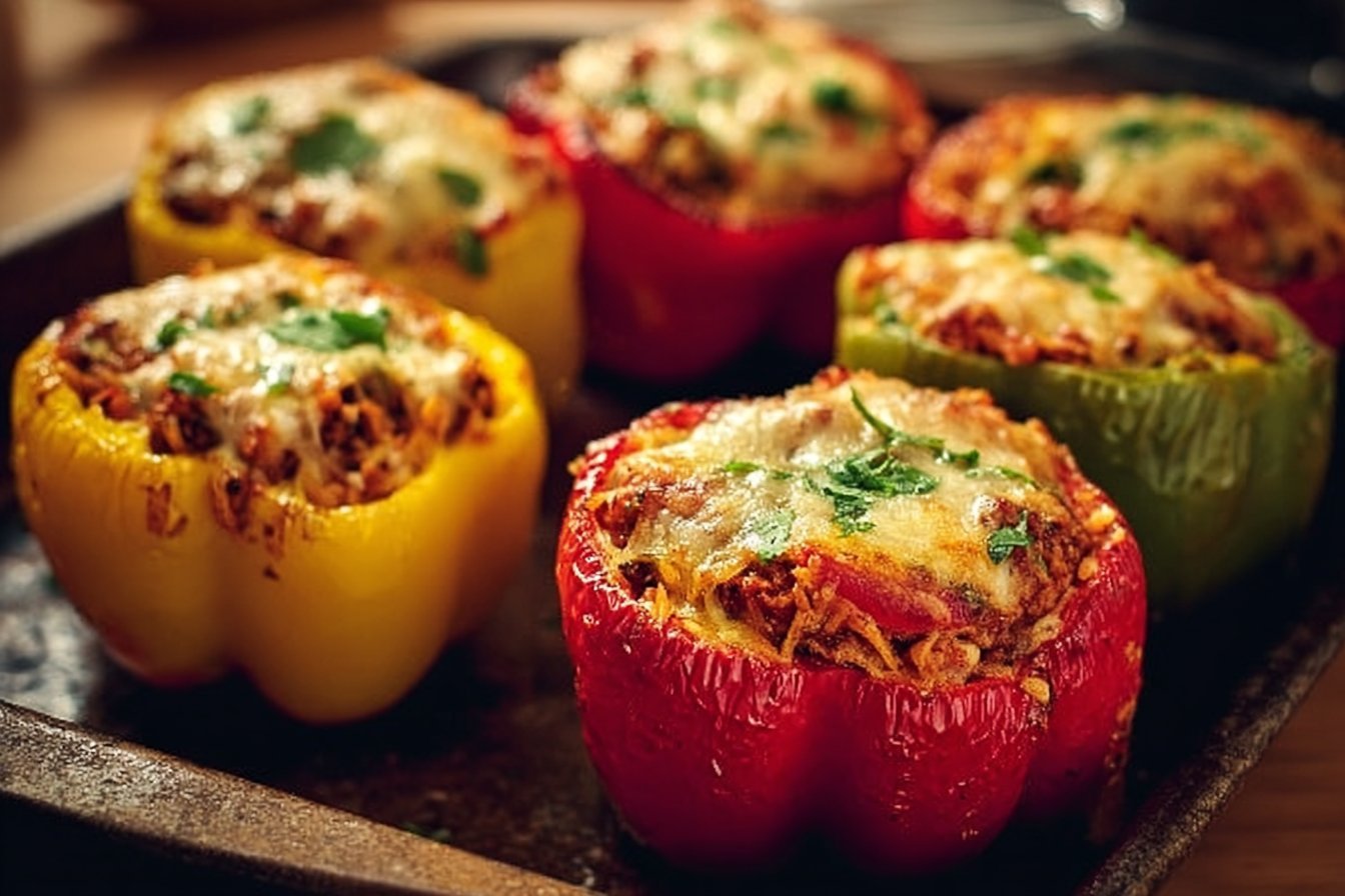 Creamy Italian Stuffed Bell Peppers