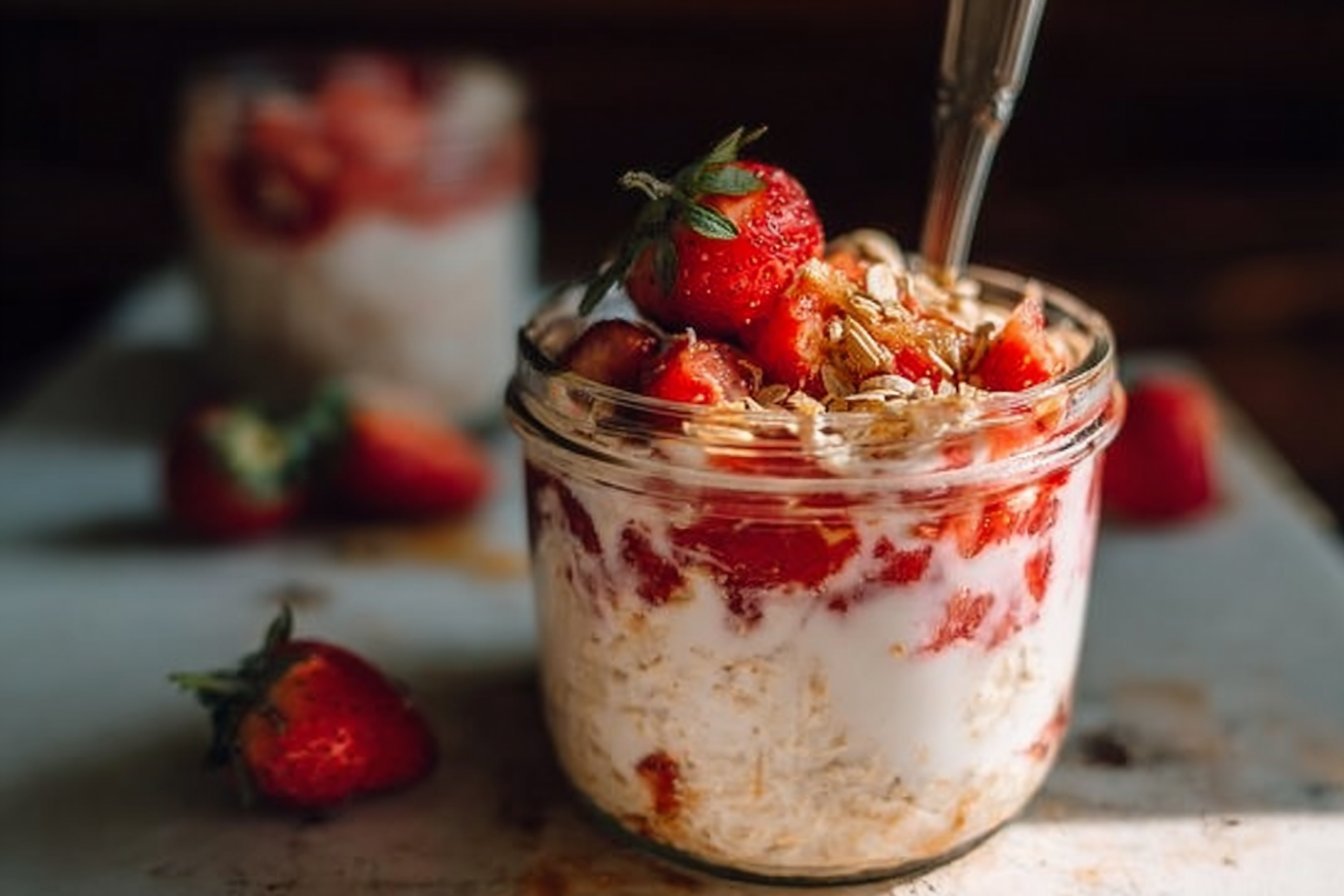 Strawberry Cheesecake Overnight Oats
