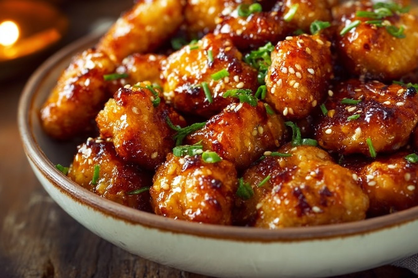 Air Fryer Honey Garlic Chicken Bites