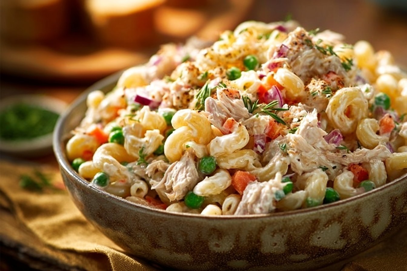 Classic Creamy Tuna Macaroni Salad