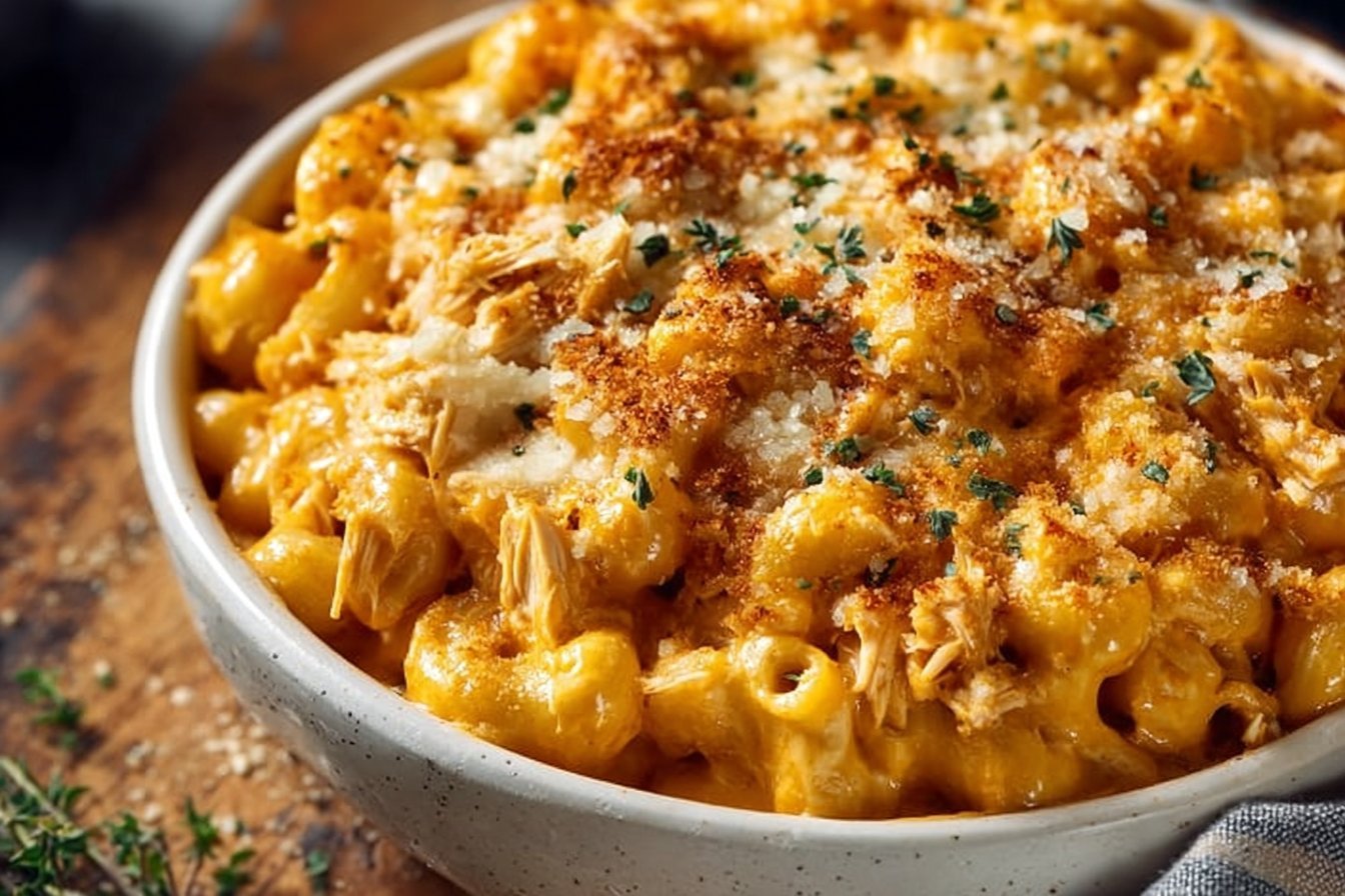 High-Protein Buffalo Chicken Mac and Cheese